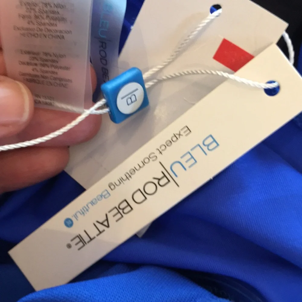 Bleu rod Beattie embroidered tassel bikini bottom - Picture 3 of 4